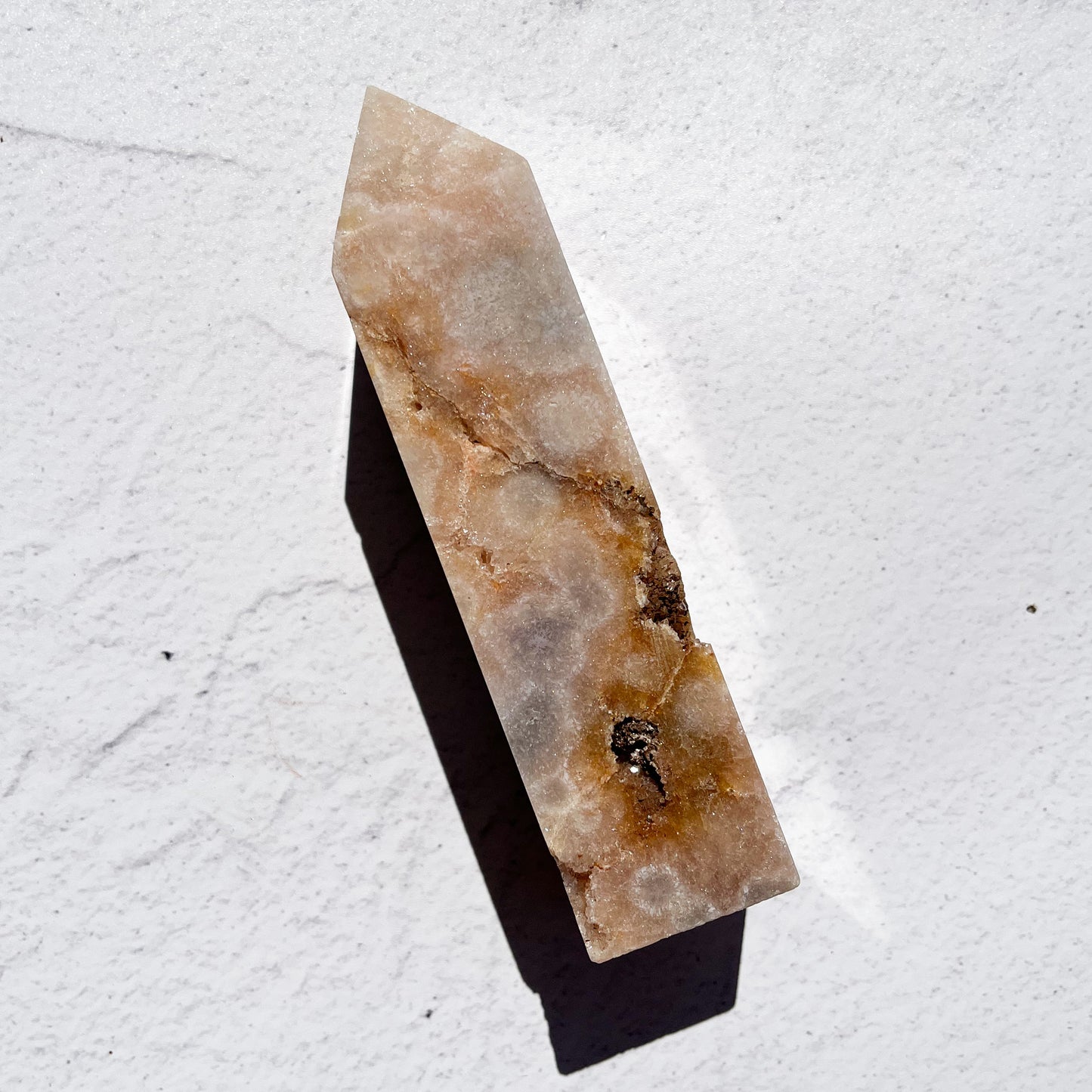 Pink Amethyst - Flower Agate Hybrid Tower / 309g