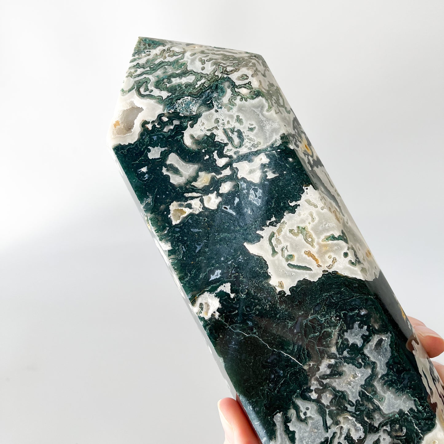 Moss Agate Tower / 2.374kg