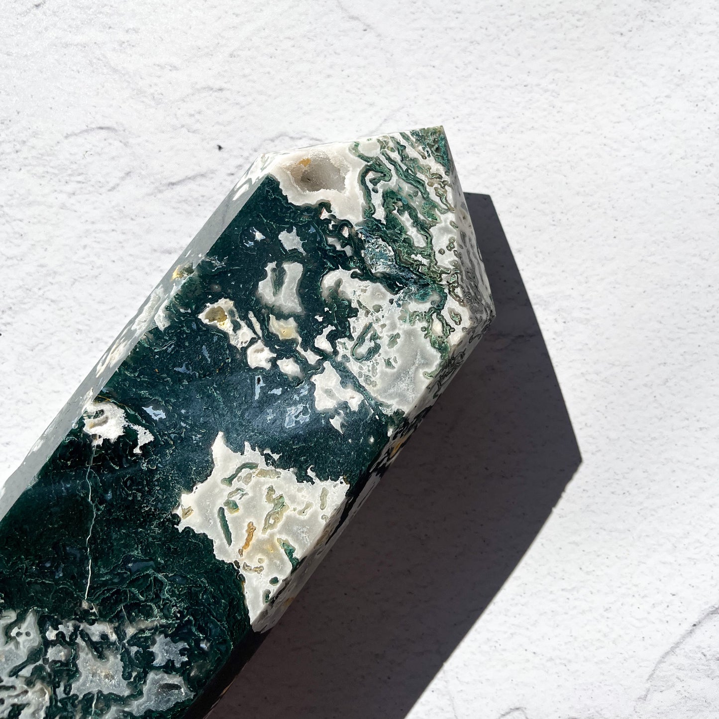 Moss Agate Tower / 2.374kg