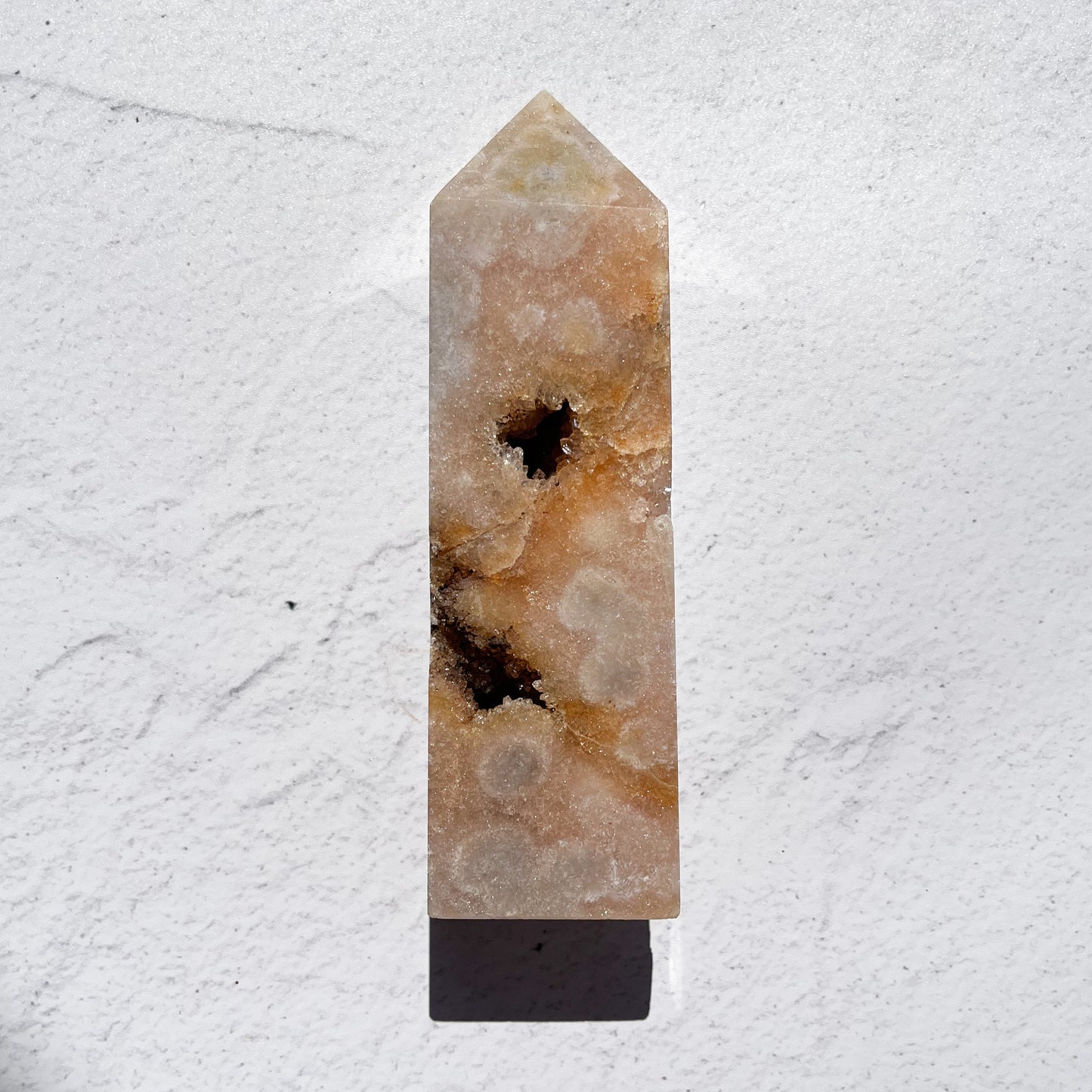 Pink Amethyst - Flower Agate Hybrid Tower / 309g