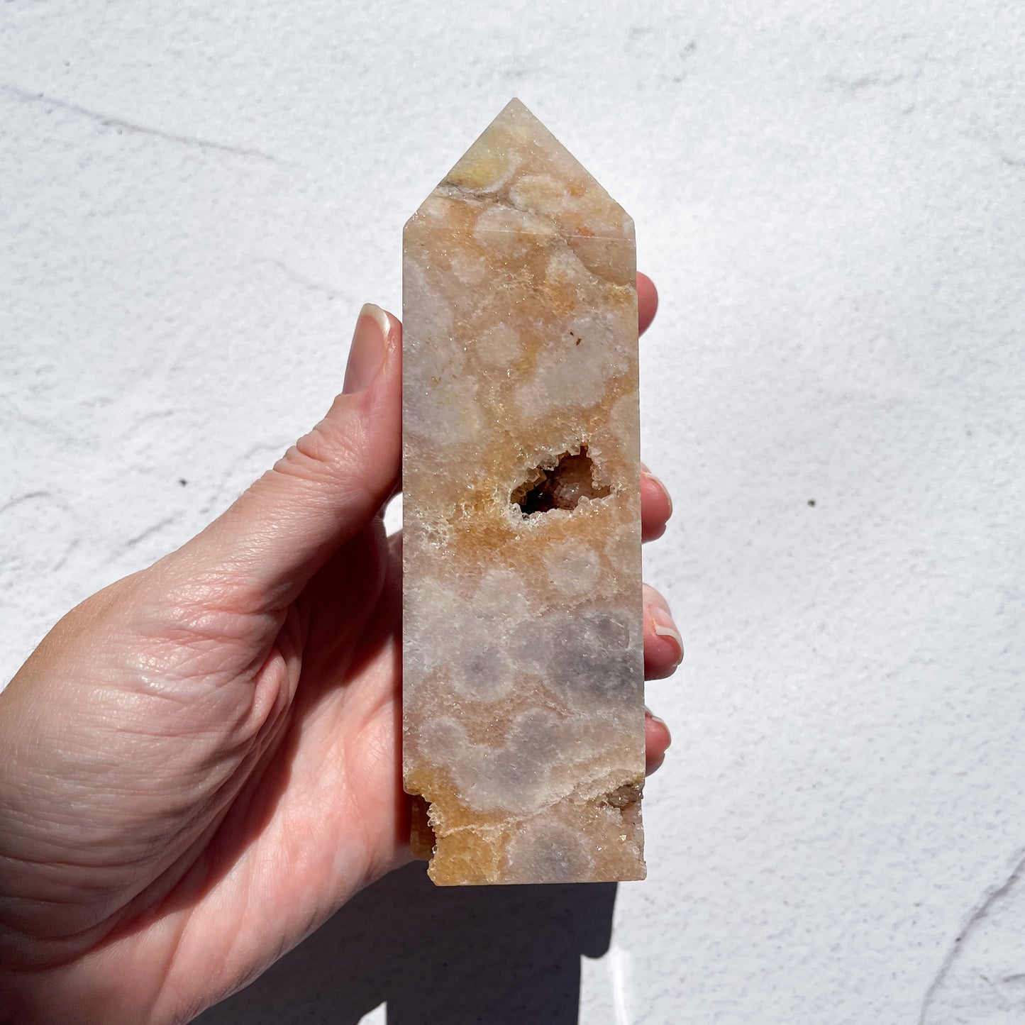 Pink Amethyst - Flower Agate Hybrid Tower / 309g