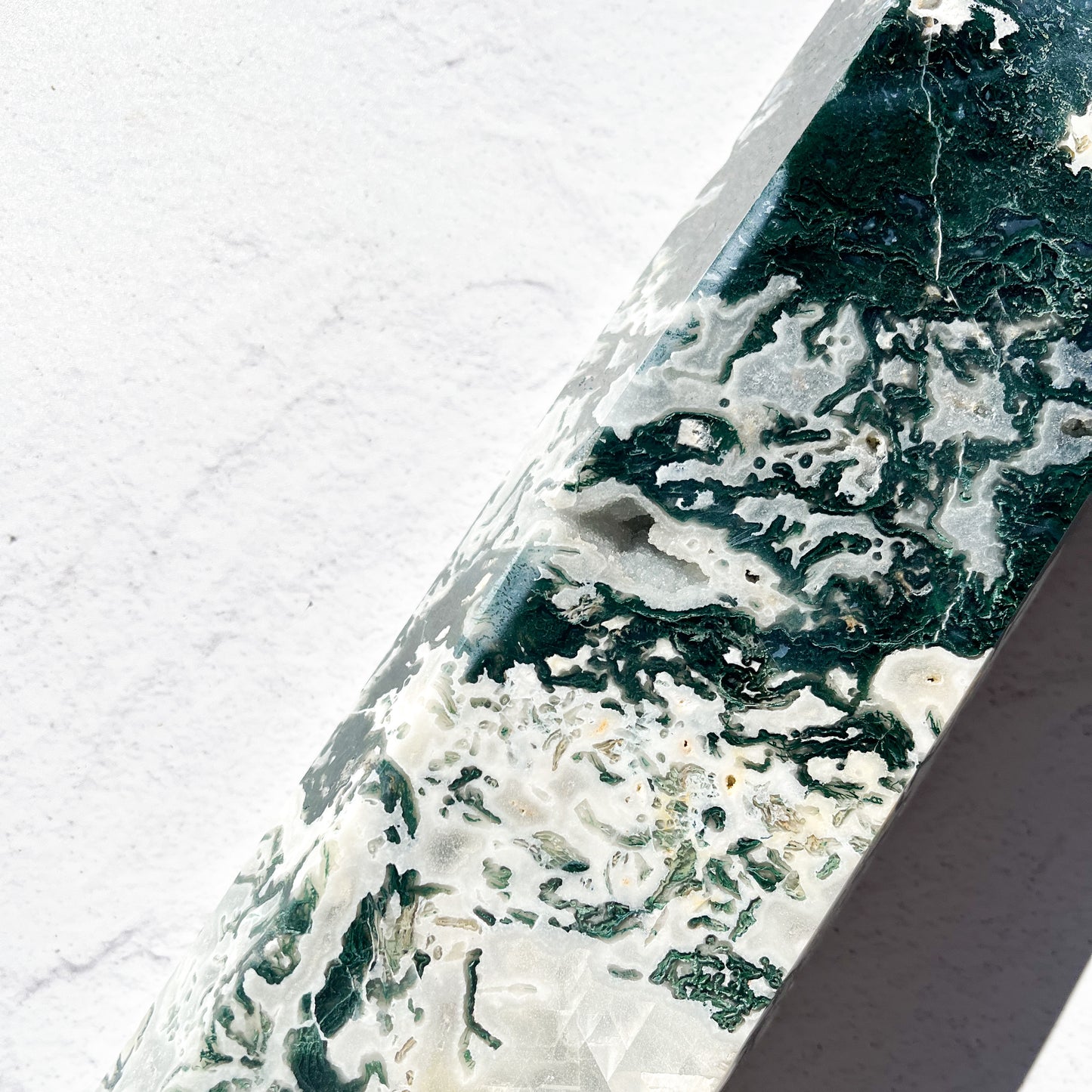Moss Agate Tower / 2.374kg