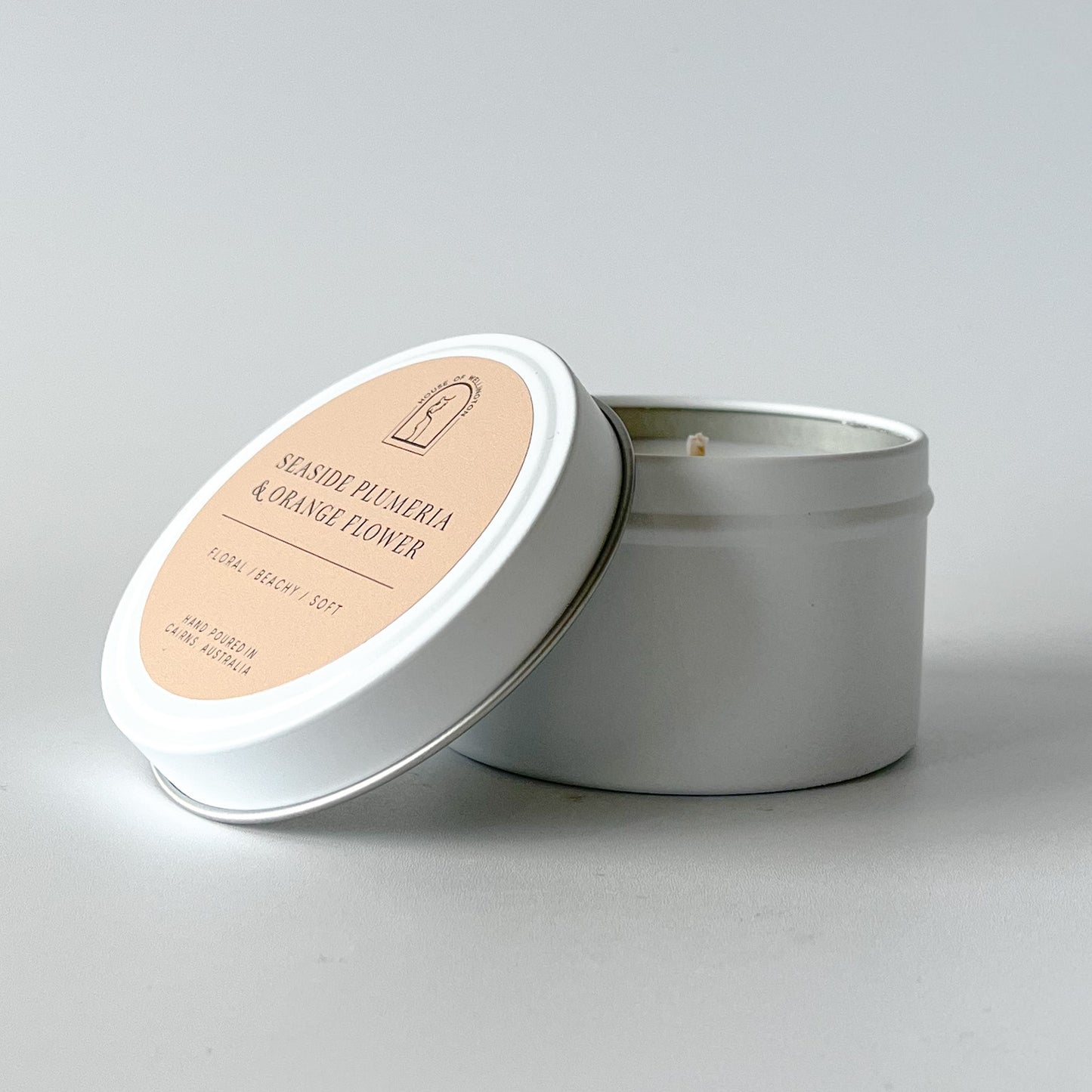 Seaside Plumeria & Orange Flower Travel Tin