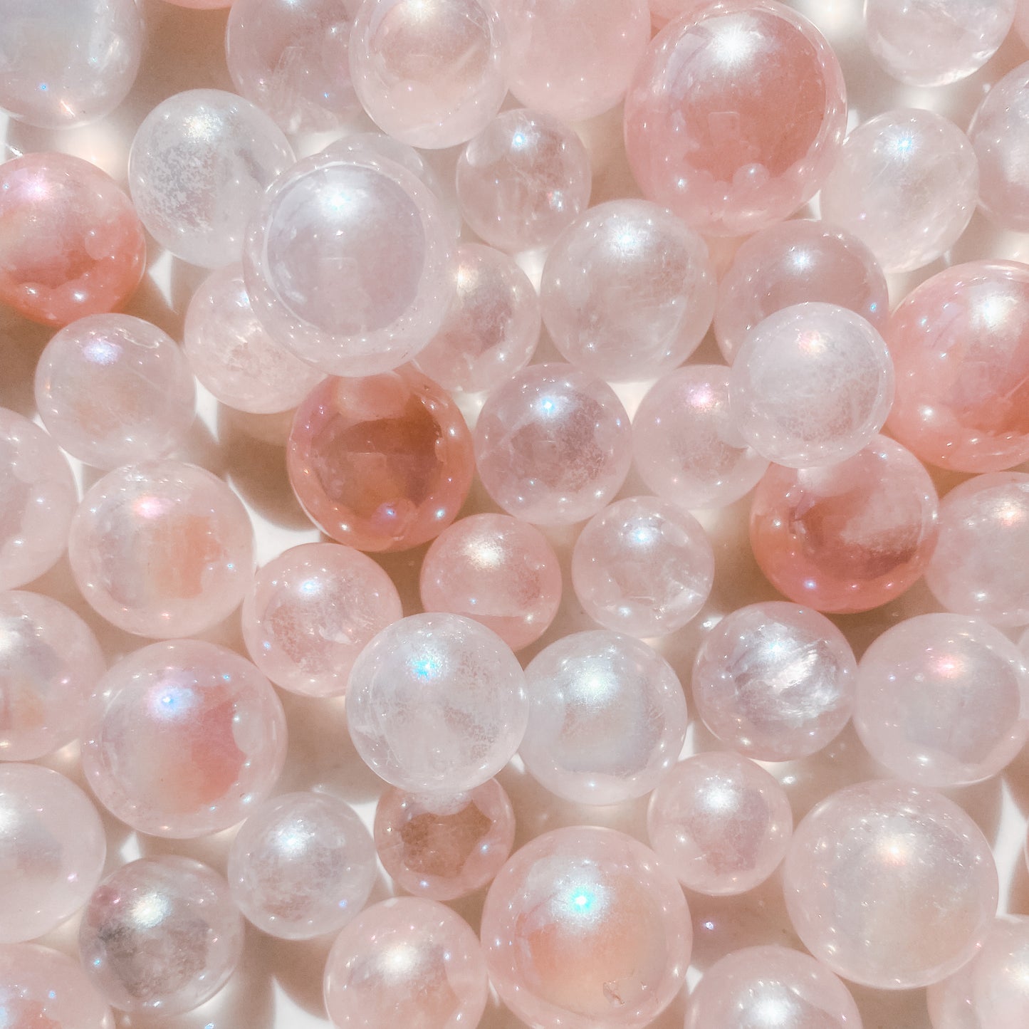 Angel Aura Rose Quartz Mini Spheres