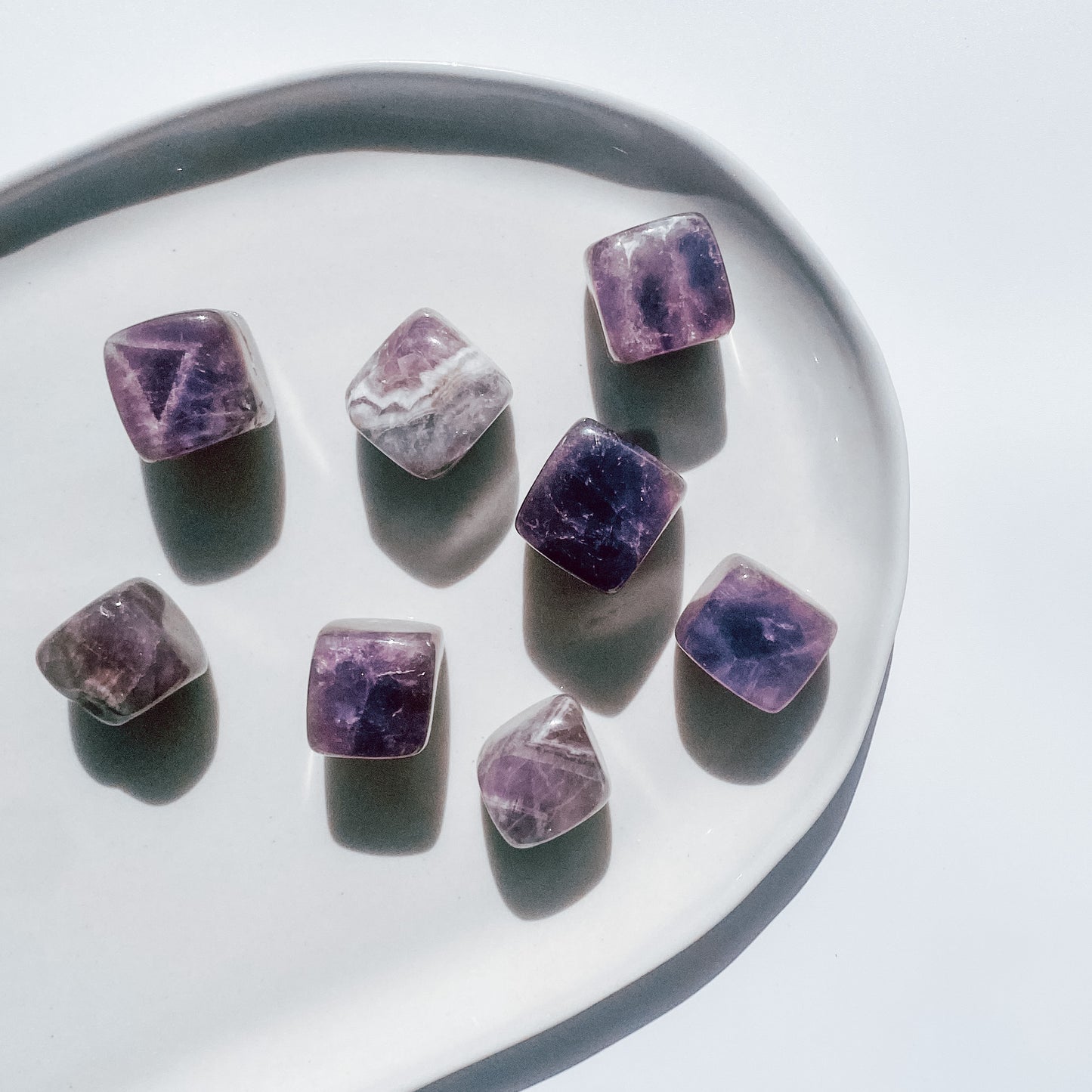 Chevron (Dream) Amethyst Cubes