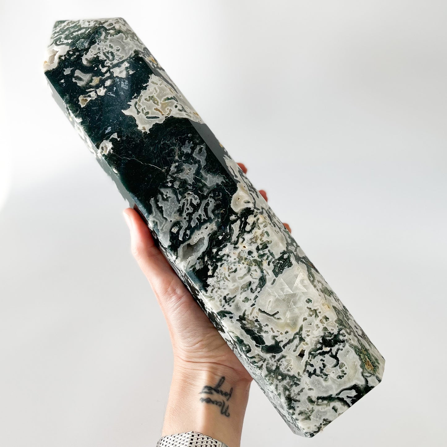 Moss Agate Tower / 2.374kg