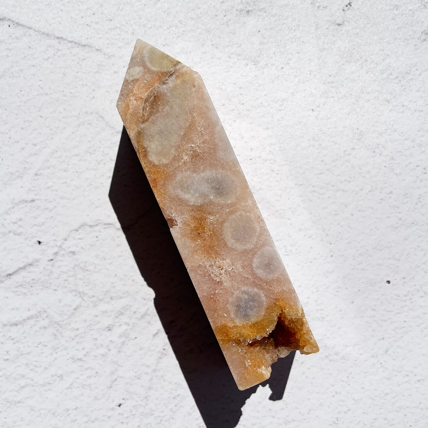 Pink Amethyst - Flower Agate Hybrid Tower / 309g