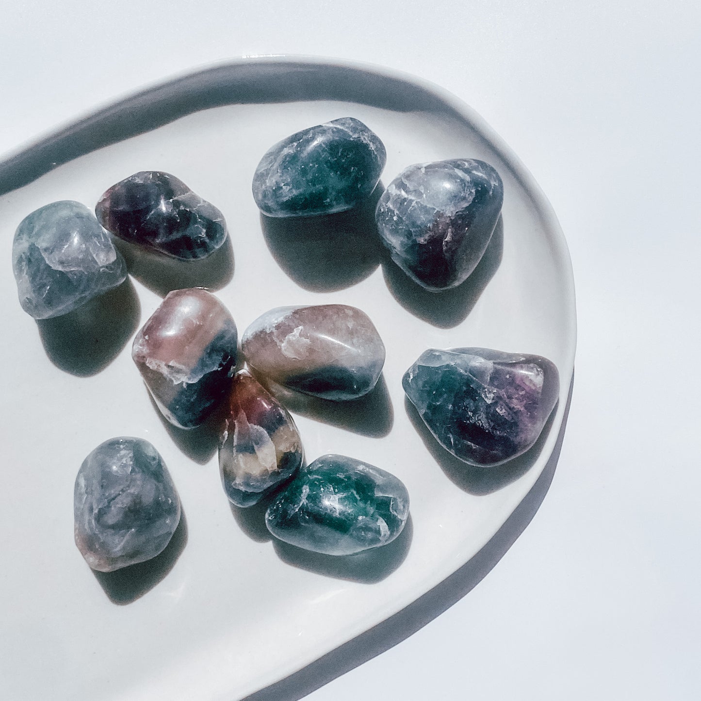 Rainbow Fluorite Tumbles