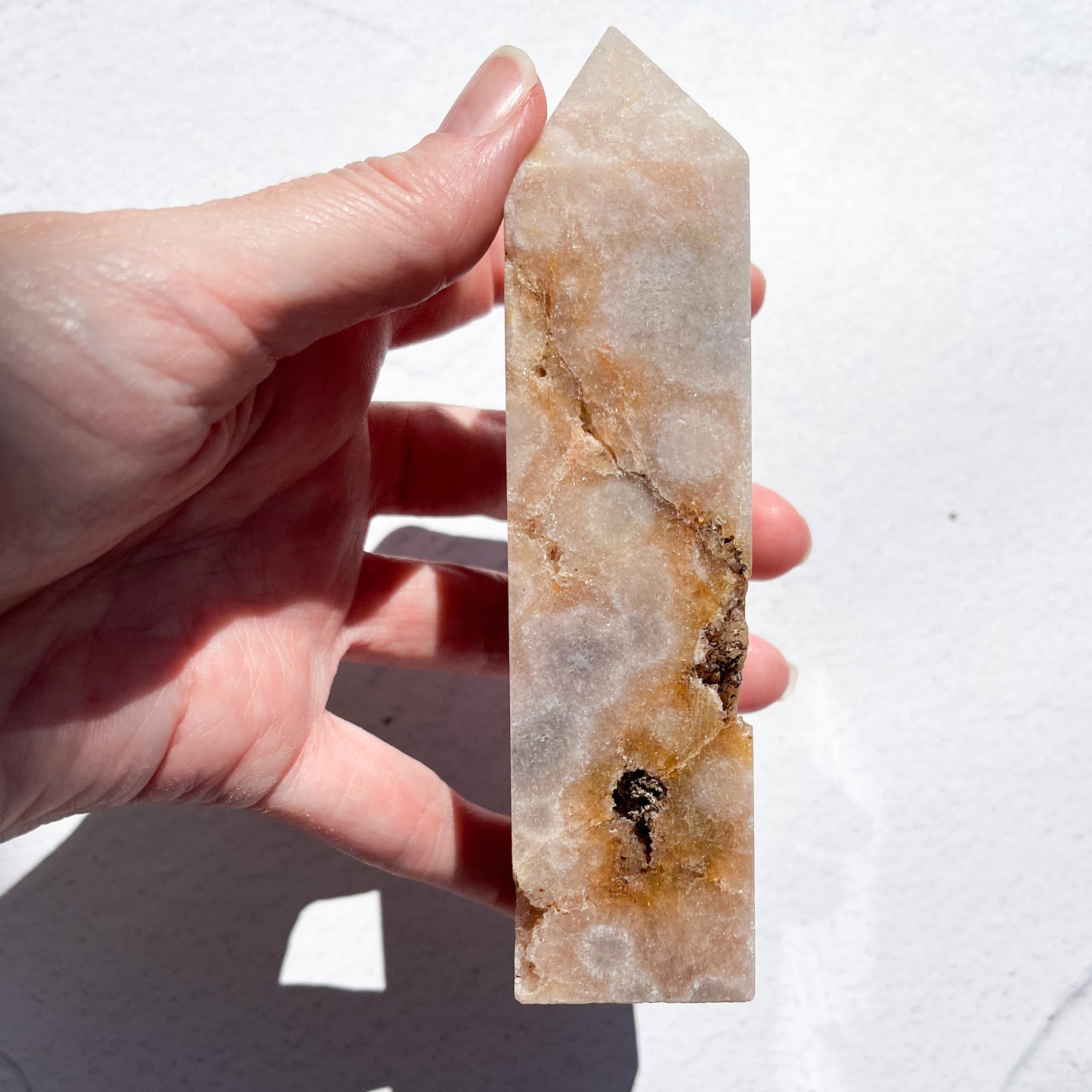 Pink Amethyst - Flower Agate Hybrid Tower / 309g