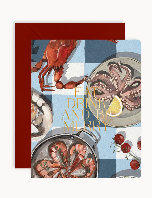 "Eat, Drink and Be Merry" Christmas Card