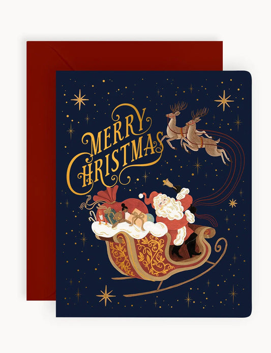 "Merry Christmas" Christmas Card (Starry Night)