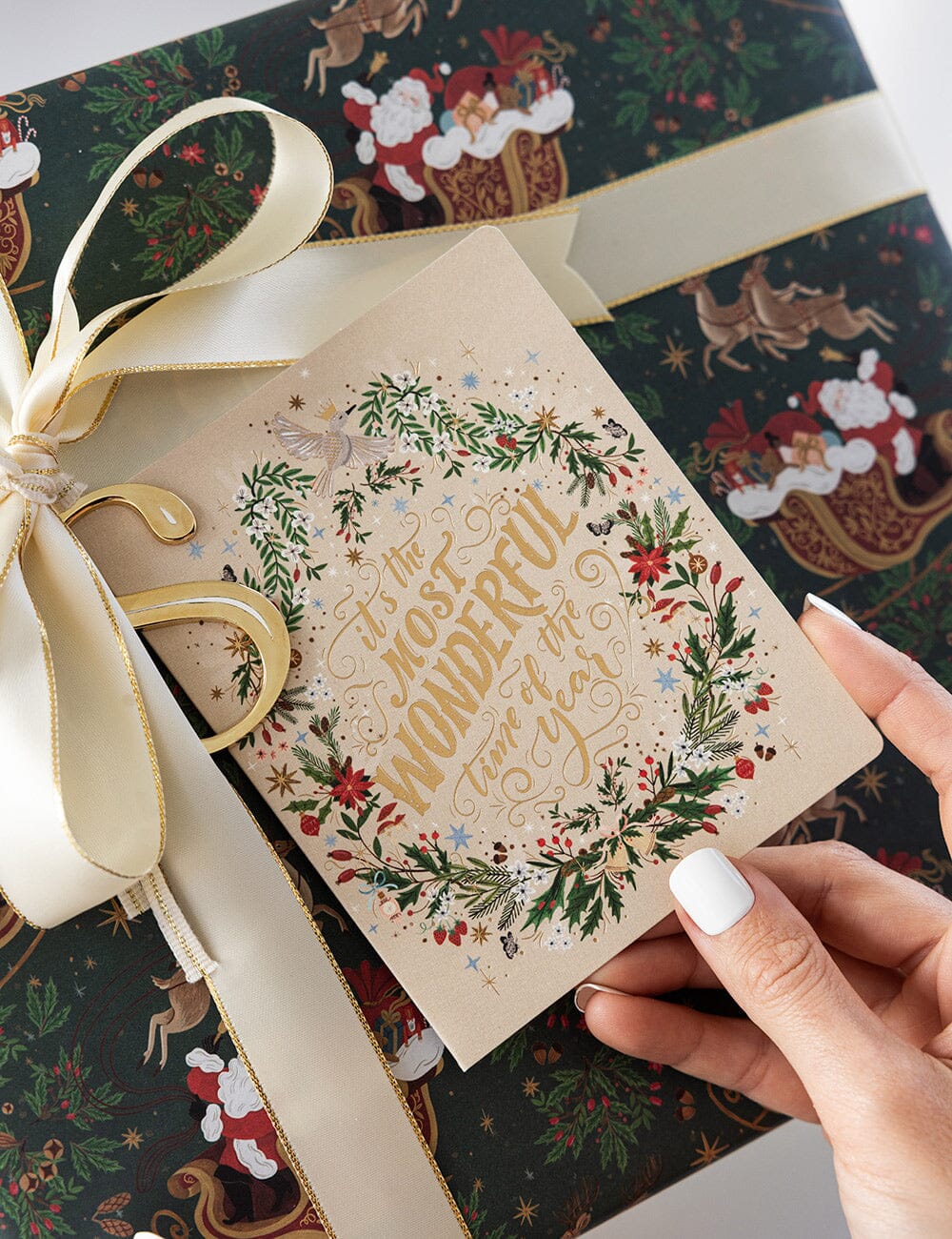 "It's the most wonderful time of the year" Christmas Card (Wreath)