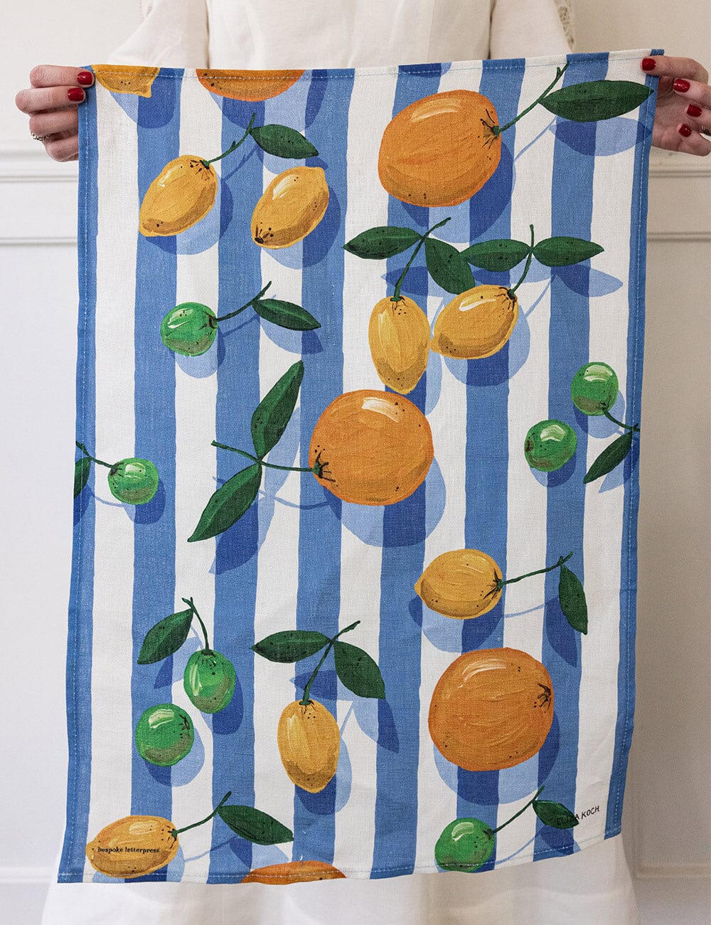 Citrus Tea Towel - Bespoke Letterpress