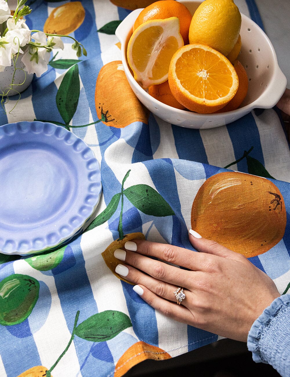Citrus Tea Towel - Bespoke Letterpress