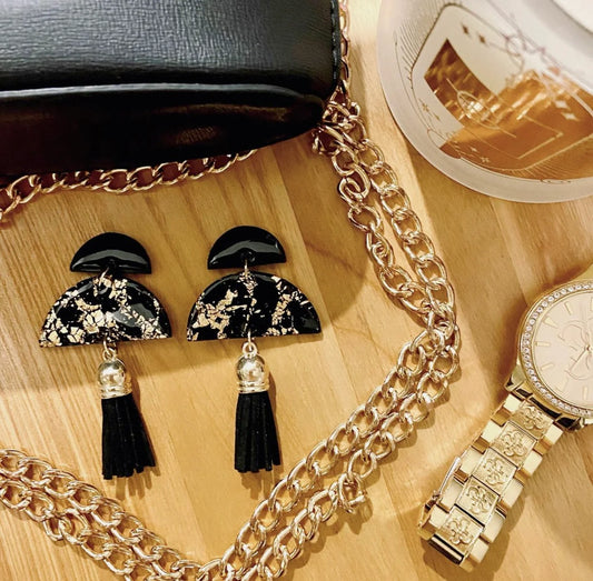 Cleopatra Earrings - Black