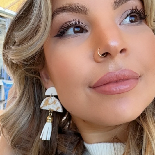 Cleopatra Earrings - White