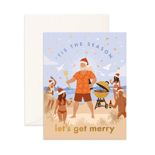 "Let’s Get Merry Beach" Christmas Card