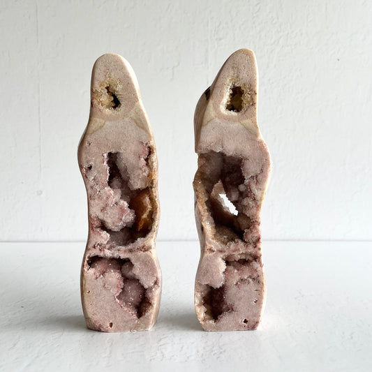 Pink Amethyst Statue Set