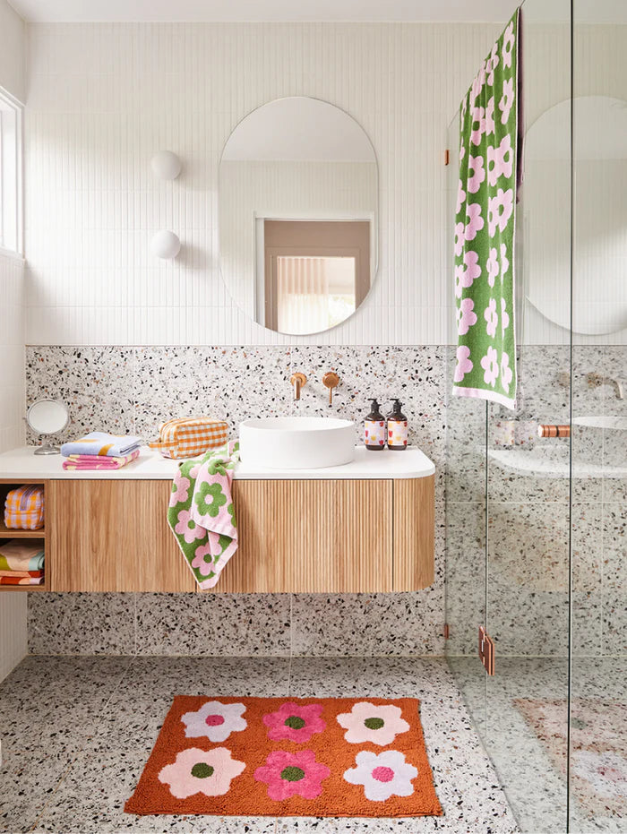 Flowerbed Bath Towel