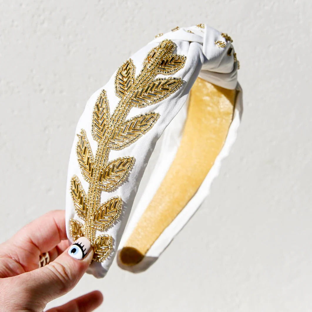 Goddess Beaded Headband - Gold