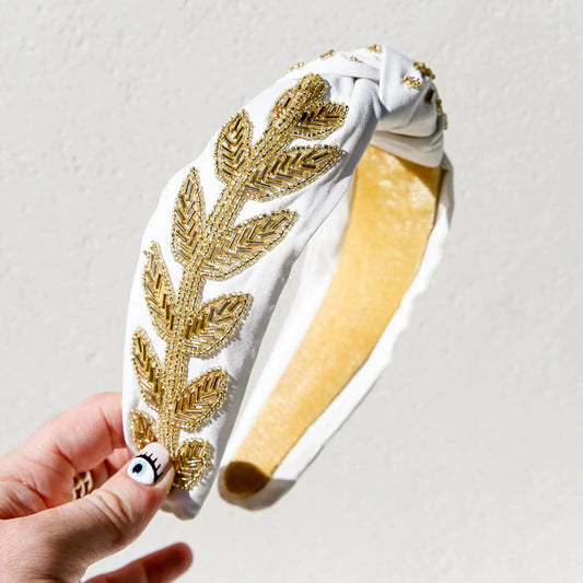 Goddess Beaded Headband - Gold
