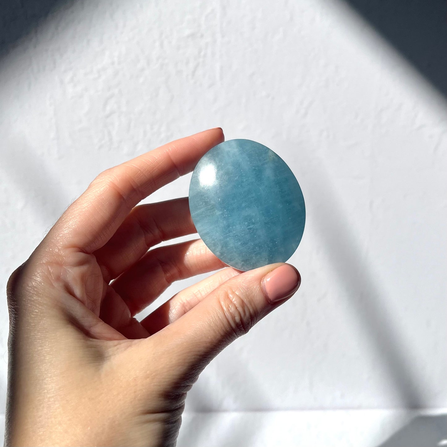 Aquamarine Palm Stone #1 / 63g