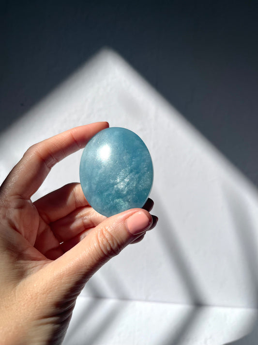 Aquamarine Palm Stone #3 / 64g
