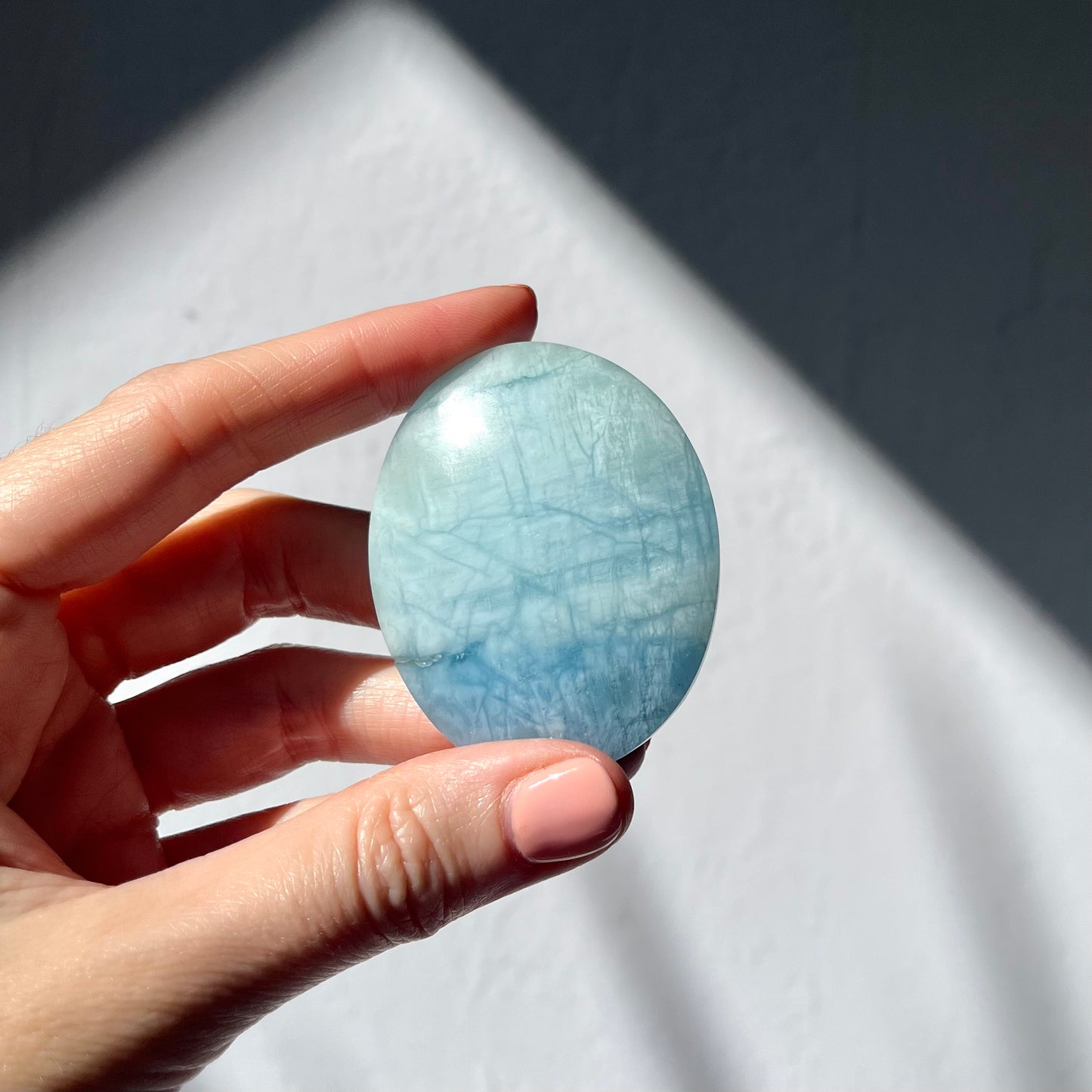 Aquamarine Palm Stone #4 / 56g