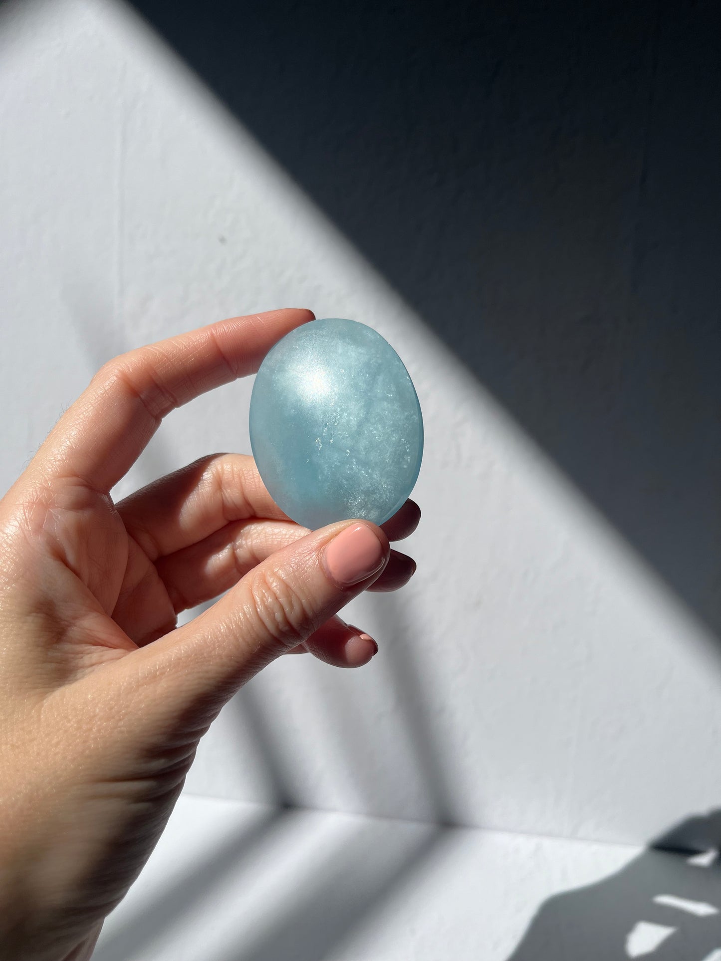 Aquamarine Palm Stone #6 / 42g