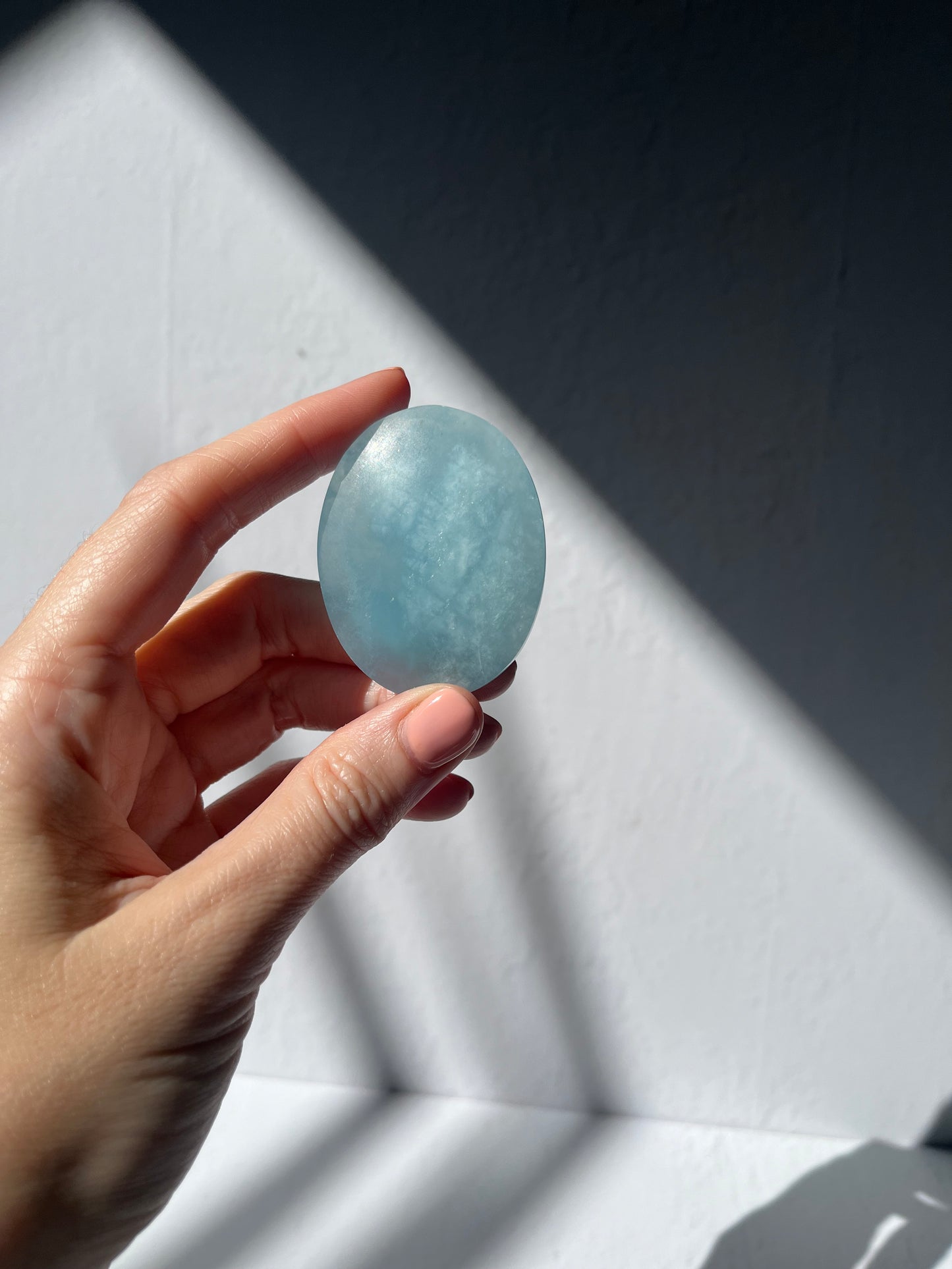 Aquamarine Palm Stone #6 / 42g