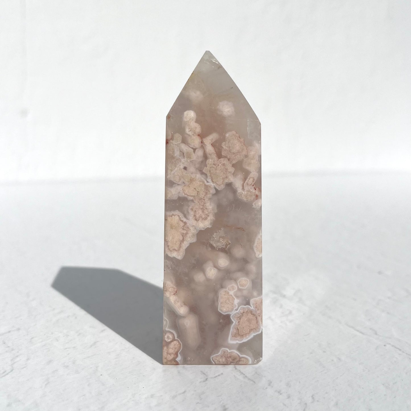 Pink (Sakura) Flower Agate Point /199g