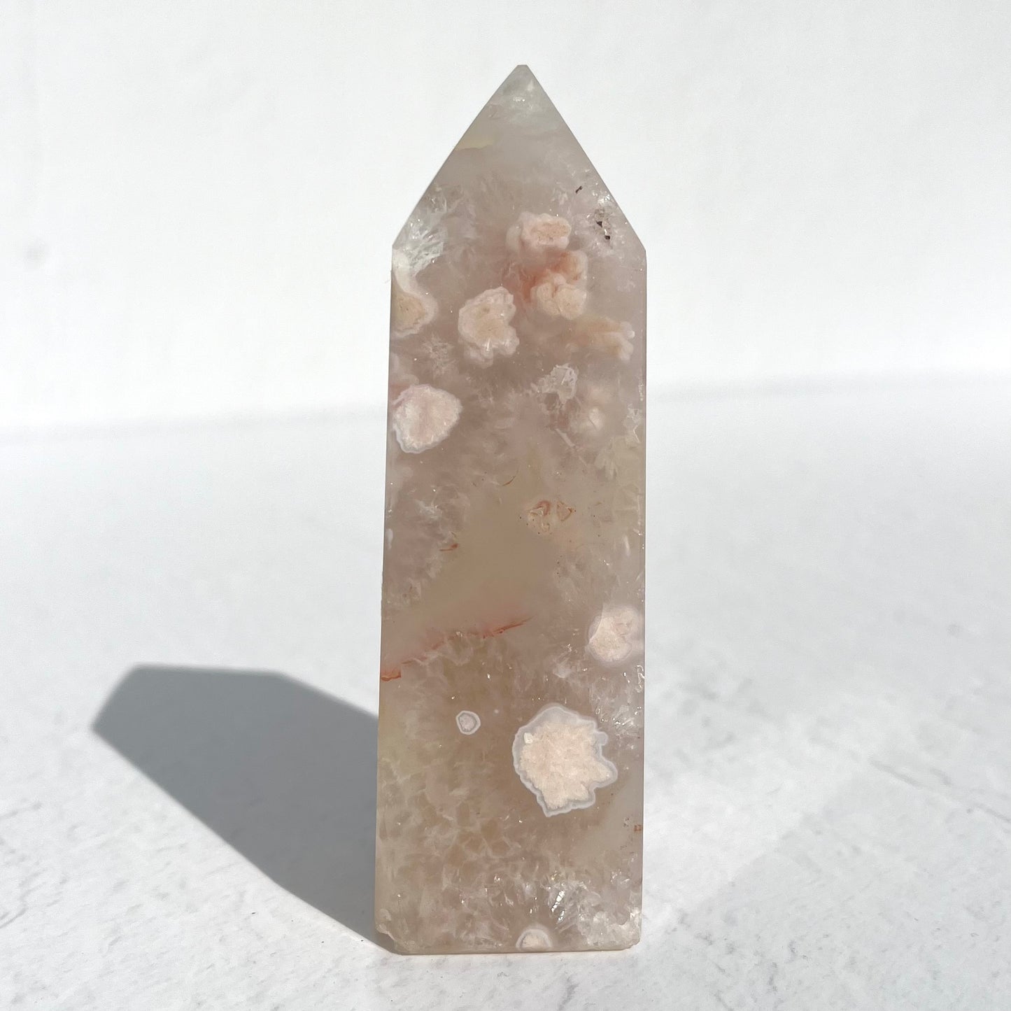 Pink (Sakura) Flower Agate Point /199g