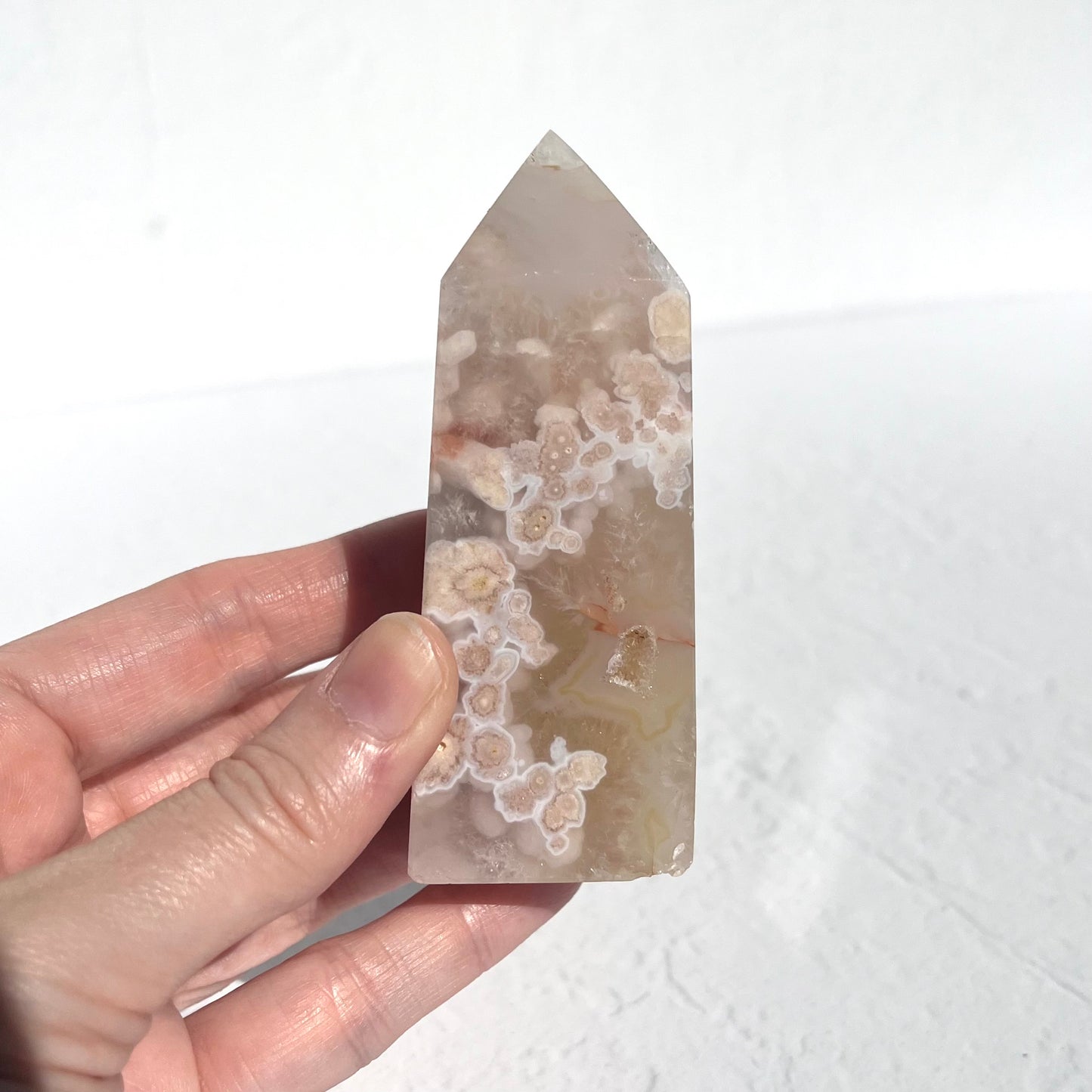 Pink (Sakura) Flower Agate Point /199g