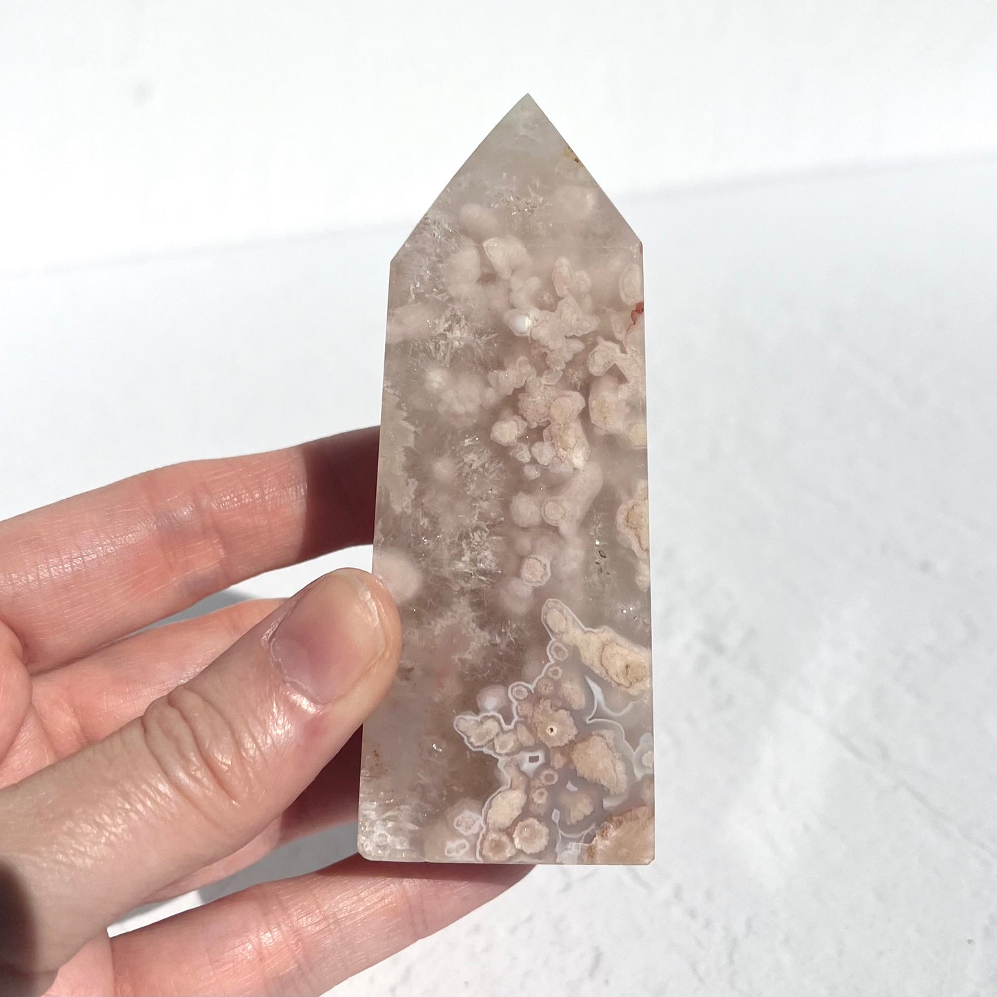 Pink (Sakura) Flower Agate Point /199g