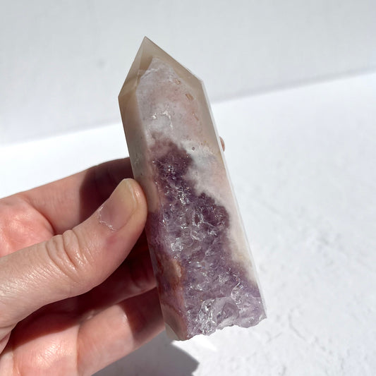 Pink Amethyst Hexagon Point / 127g