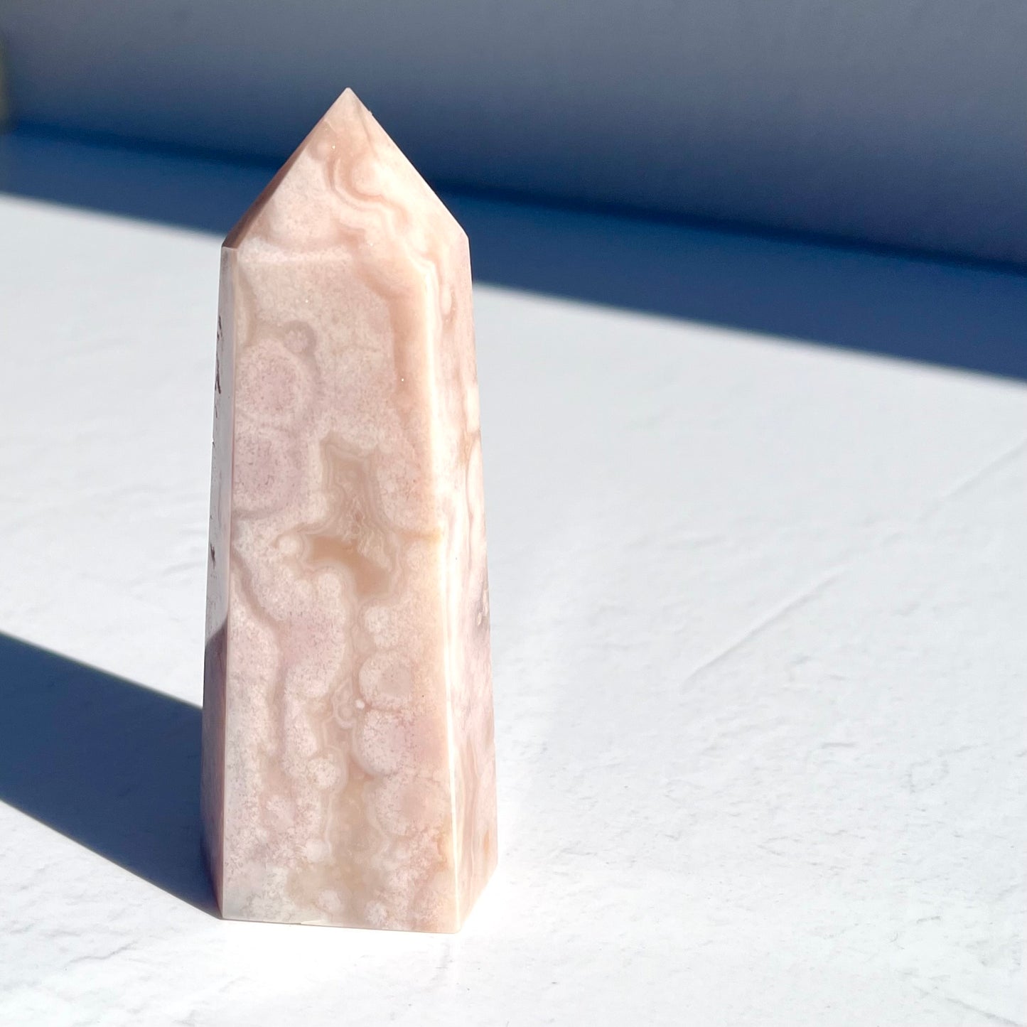 Pink Amethyst Flower Agate Hybrid Point / 240g