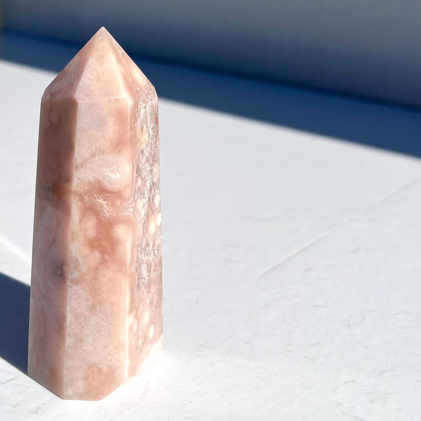 Pink Amethyst Flower Agate Hybrid Point / 240g