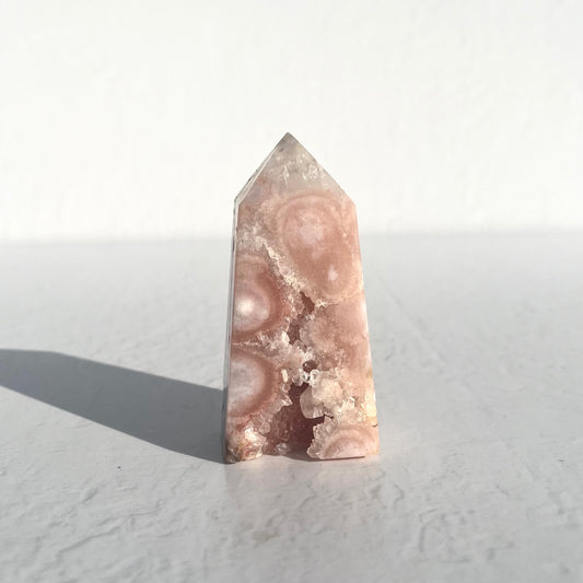 Pink (Sakura) Flower Agate Point / 140g
