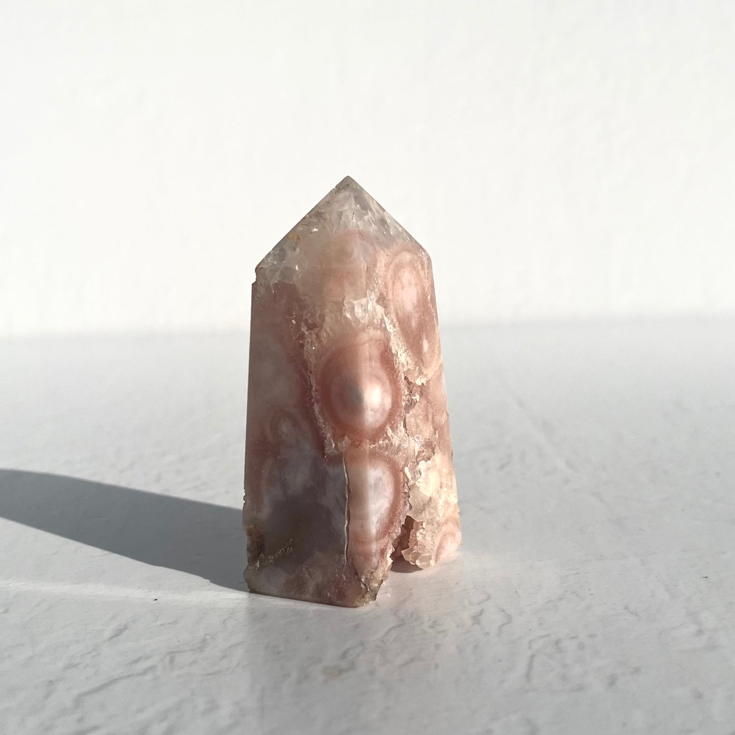 Pink (Sakura) Flower Agate Point / 140g