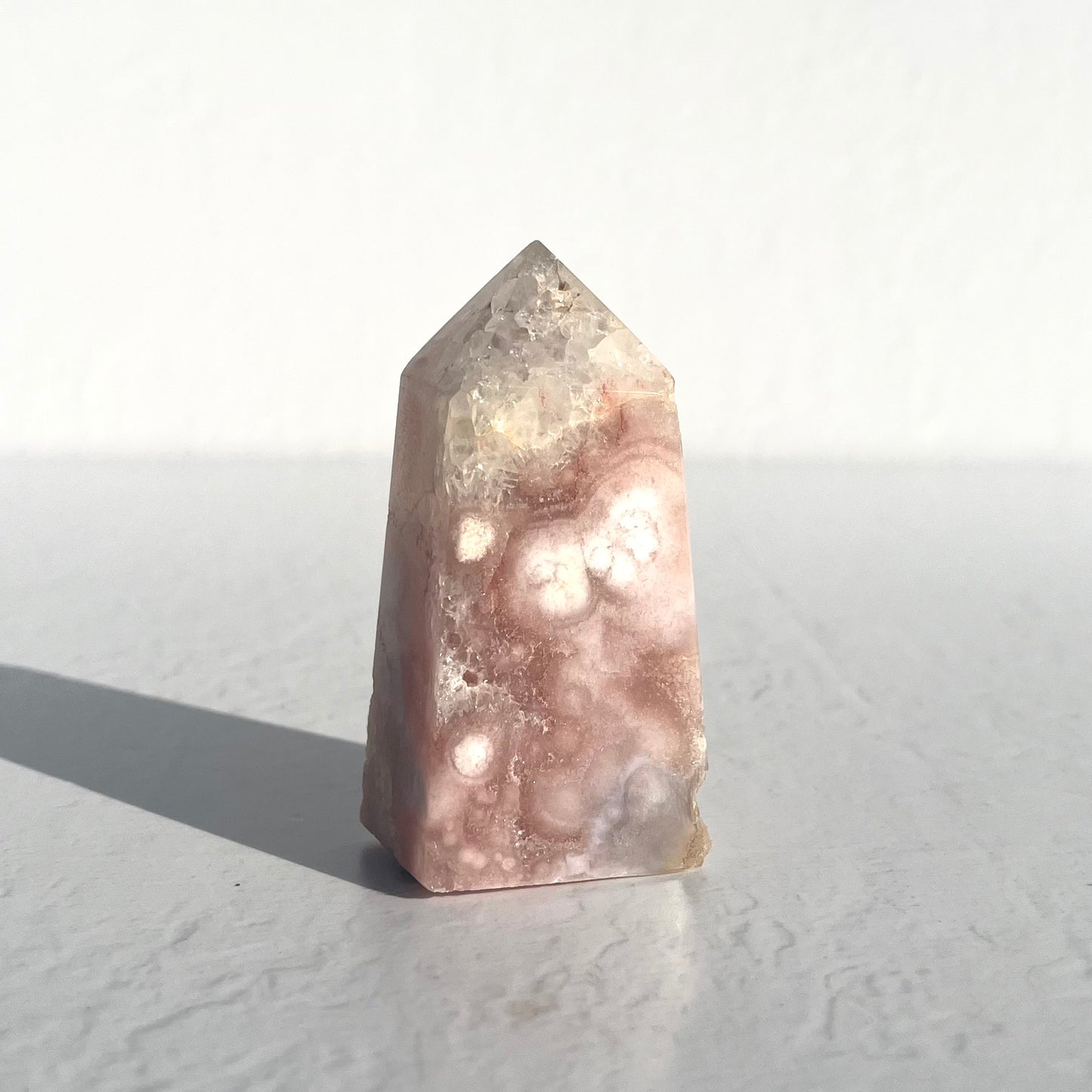 Pink (Sakura) Flower Agate Point / 140g