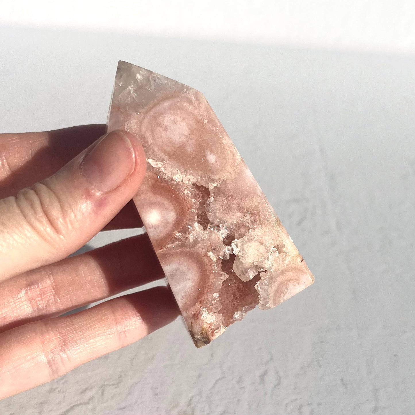 Pink (Sakura) Flower Agate Point / 140g