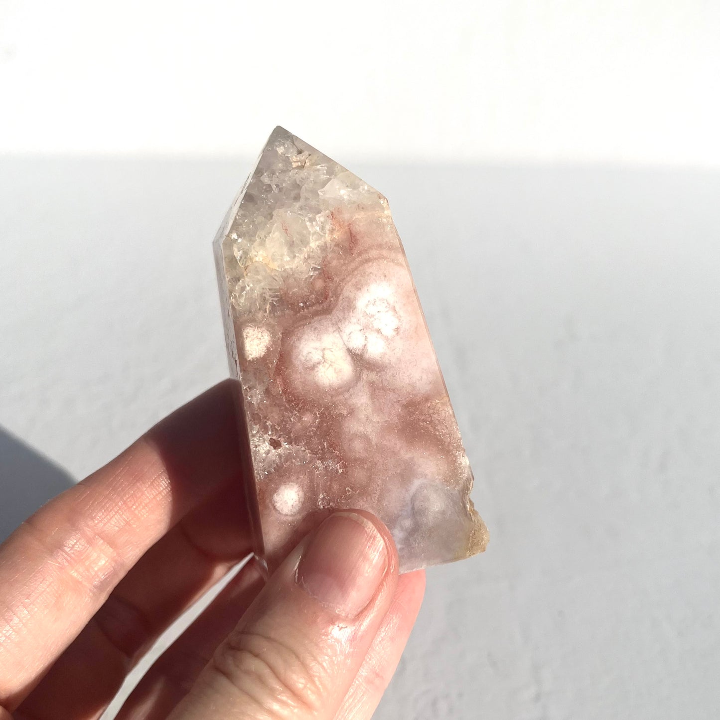 Pink (Sakura) Flower Agate Point / 140g