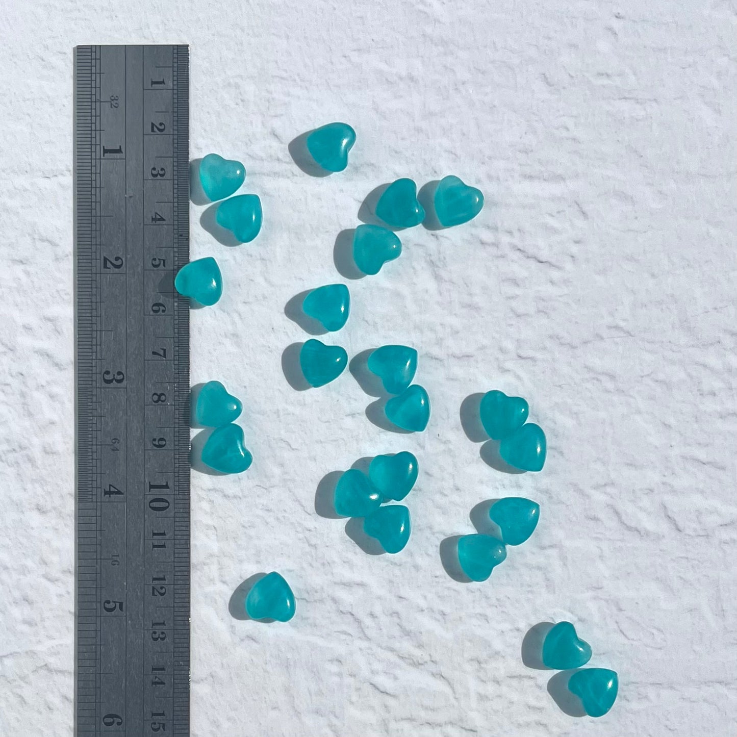 Mini Amazonite Hearts (high grade)