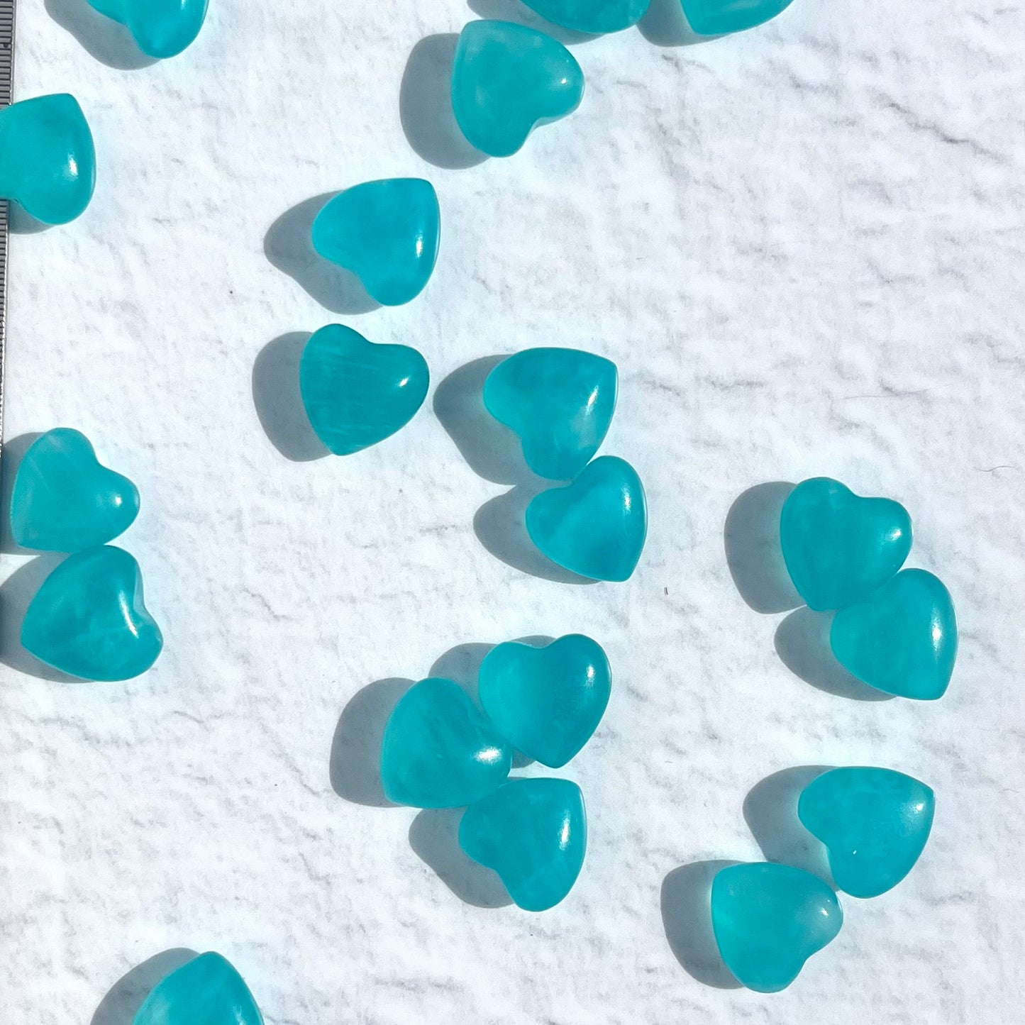 Mini Amazonite Hearts (high grade)