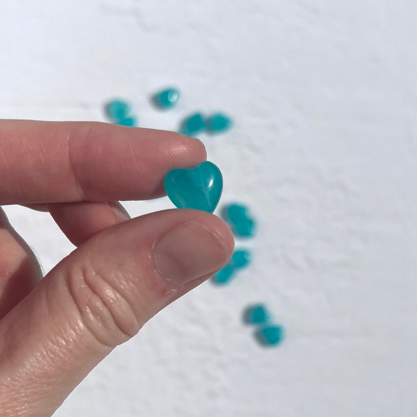 Mini Amazonite Hearts (high grade)