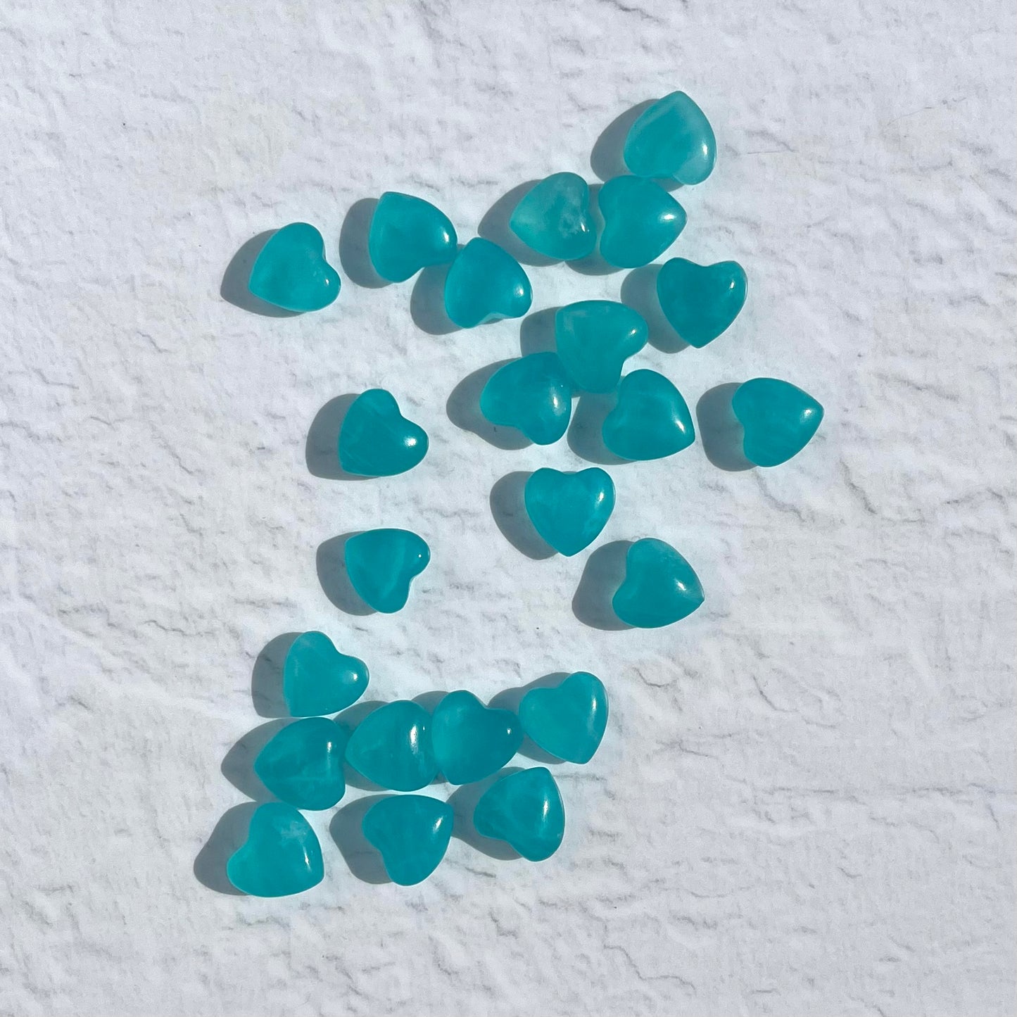 Mini Amazonite Hearts (high grade)