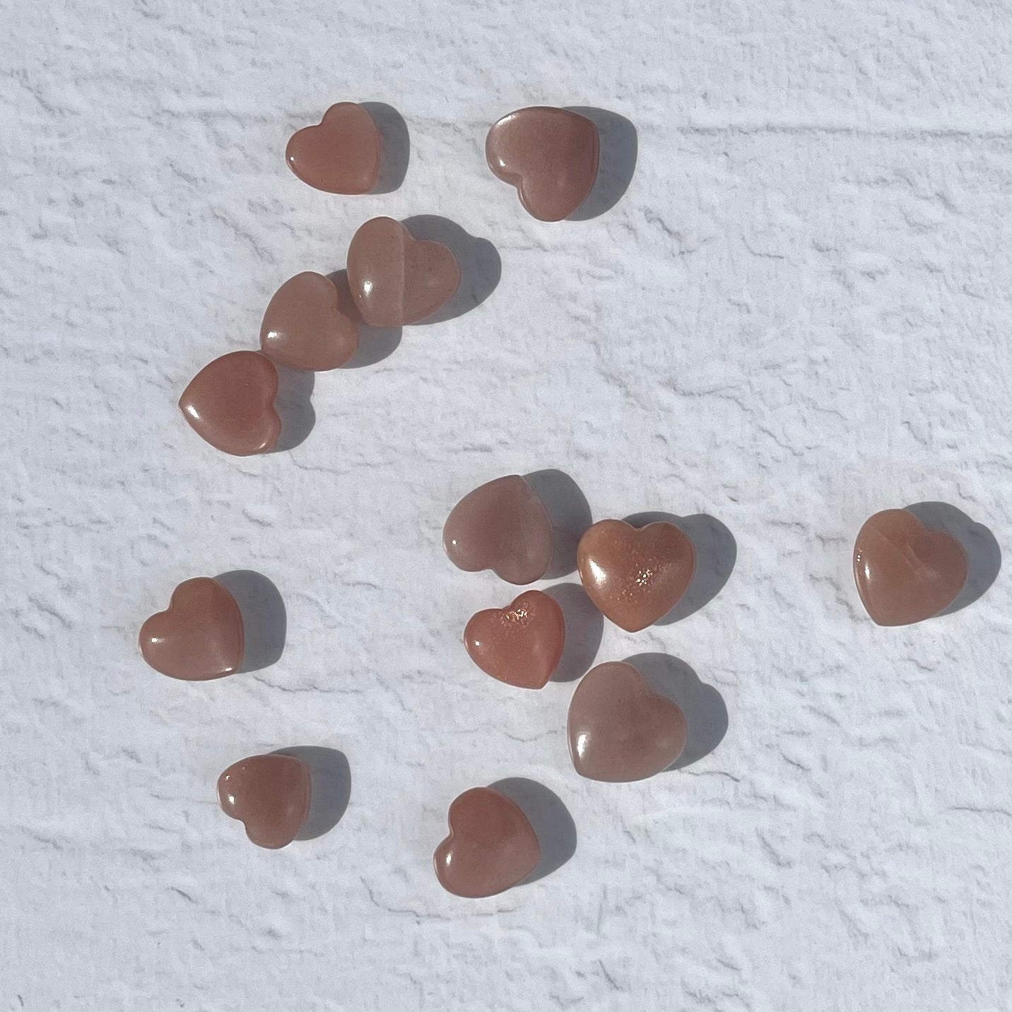 Peach Moonstone Mini Heart (gem grade)