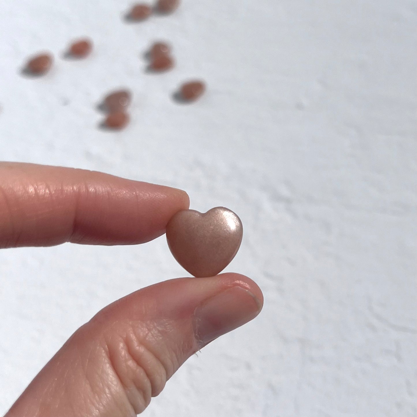 Peach Moonstone Mini Heart (gem grade)