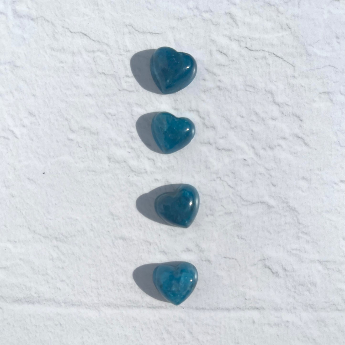 Blue Apatite Mini Hearts (AAA / Gem grade)