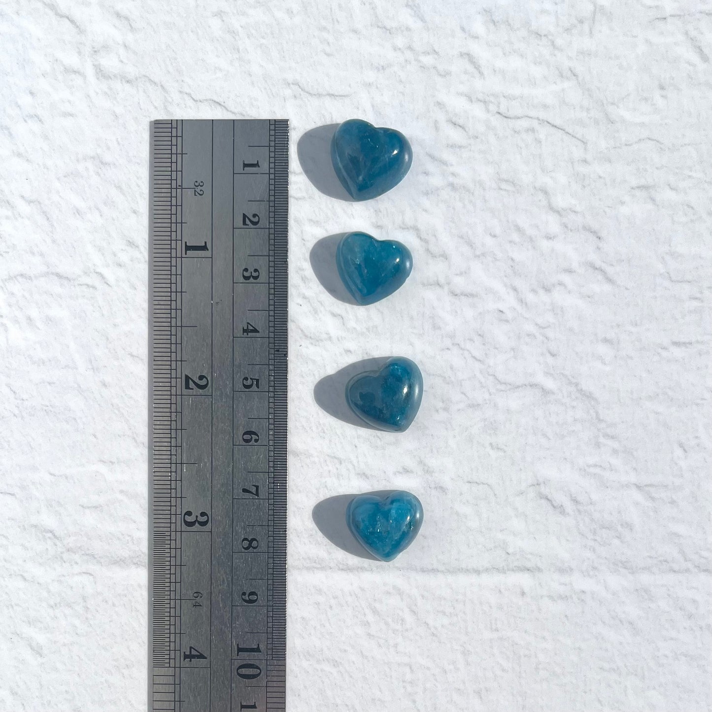 Blue Apatite Mini Hearts (AAA / Gem grade)